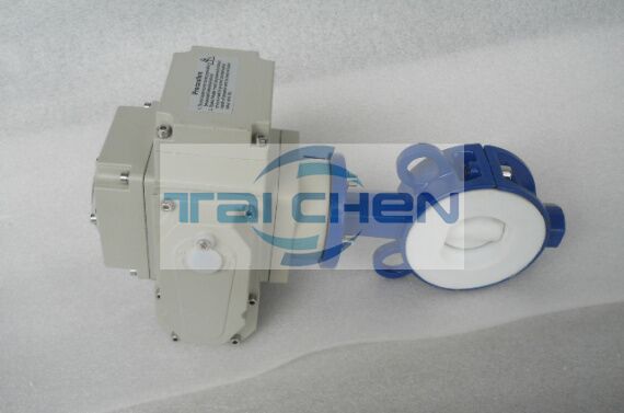 電動襯氟蝶閥工程圖例,電動對夾式襯氟蝶閥案例應用現場