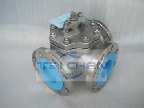 法蘭鋼L型三通球閥 法蘭鋼L型三通球閥